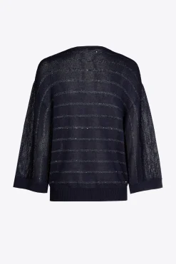 Gestreifter Pullover aus feiner Viskose