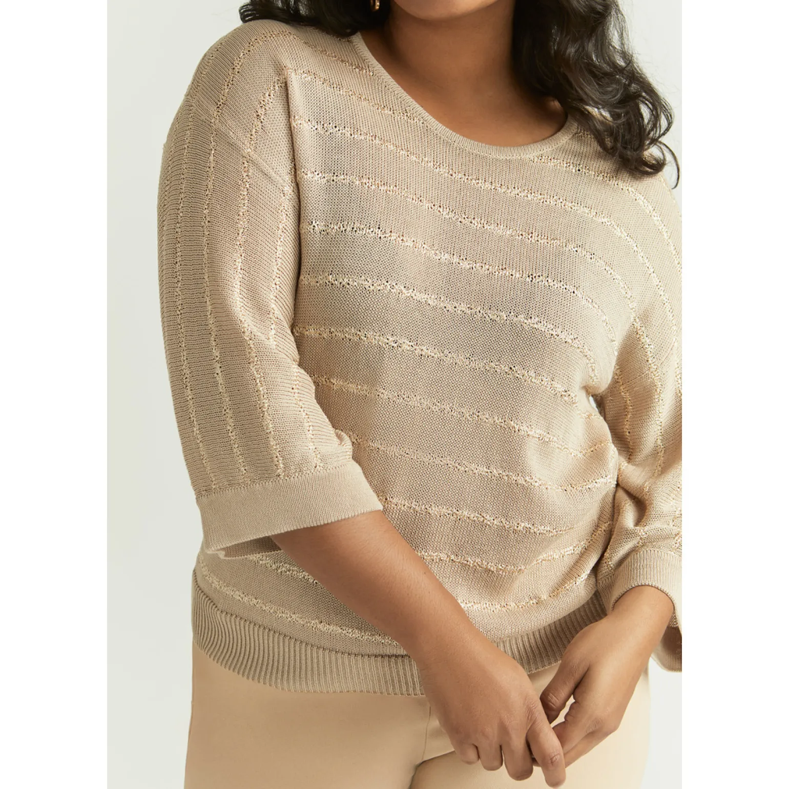 Gestreifter Pullover aus feiner Viskose