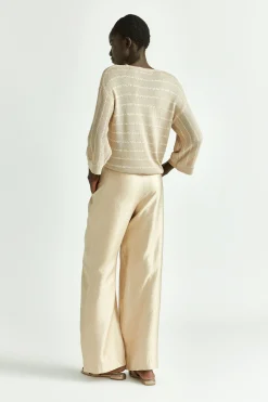 Gestreifter Pullover aus feiner Viskose