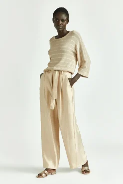 Gestreifter Pullover aus feiner Viskose