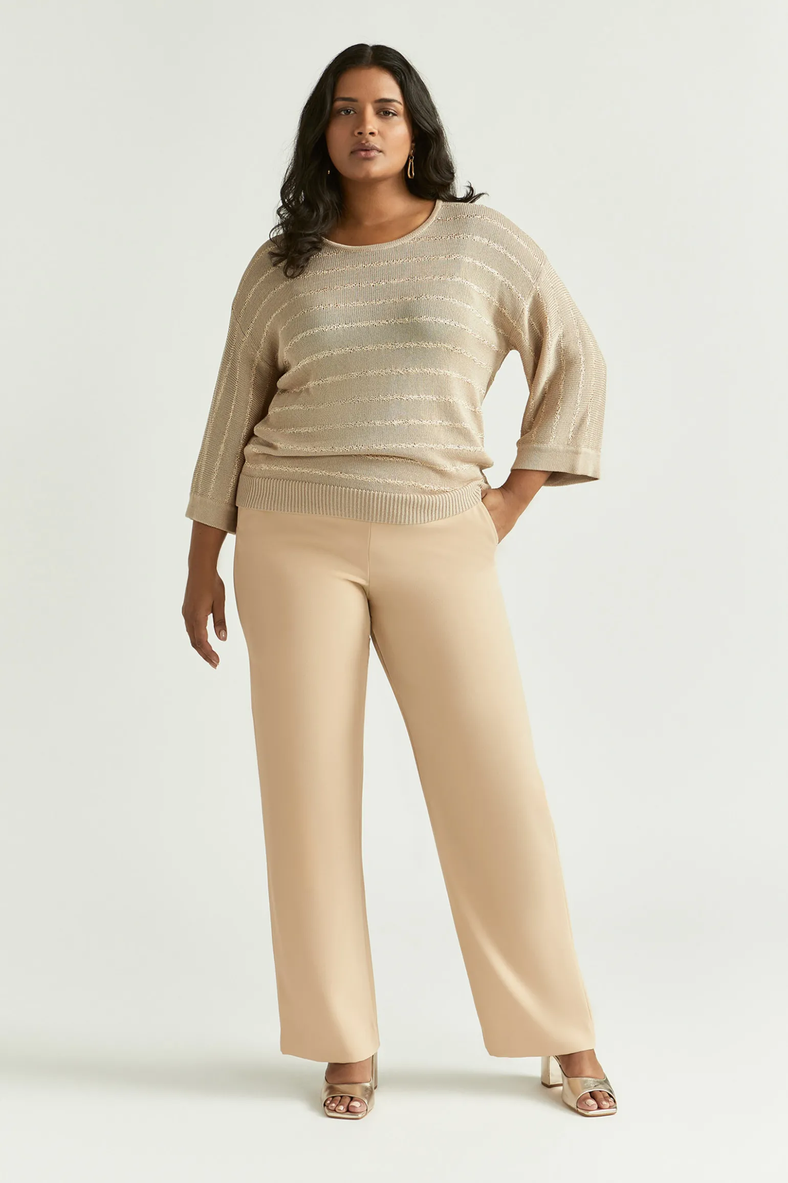 Gestreifter Pullover aus feiner Viskose