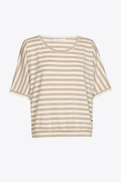 Gestreiftes T-Shirt mit Lurex
