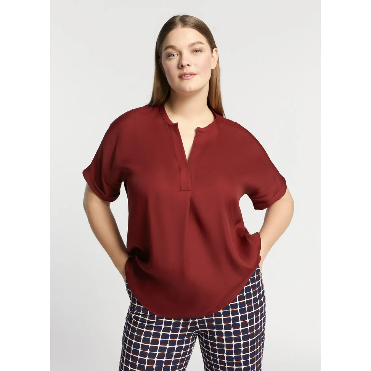 Glänzende Bluse