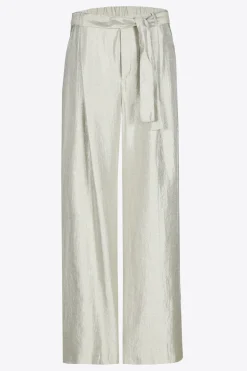Glänzende Bundfaltenhose