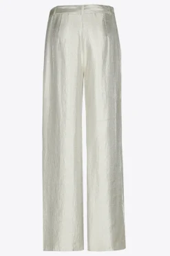 Glänzende Bundfaltenhose