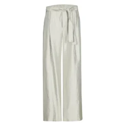 Glänzende Bundfaltenhose