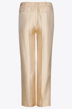 Glänzende Hose mit weitem Bein
