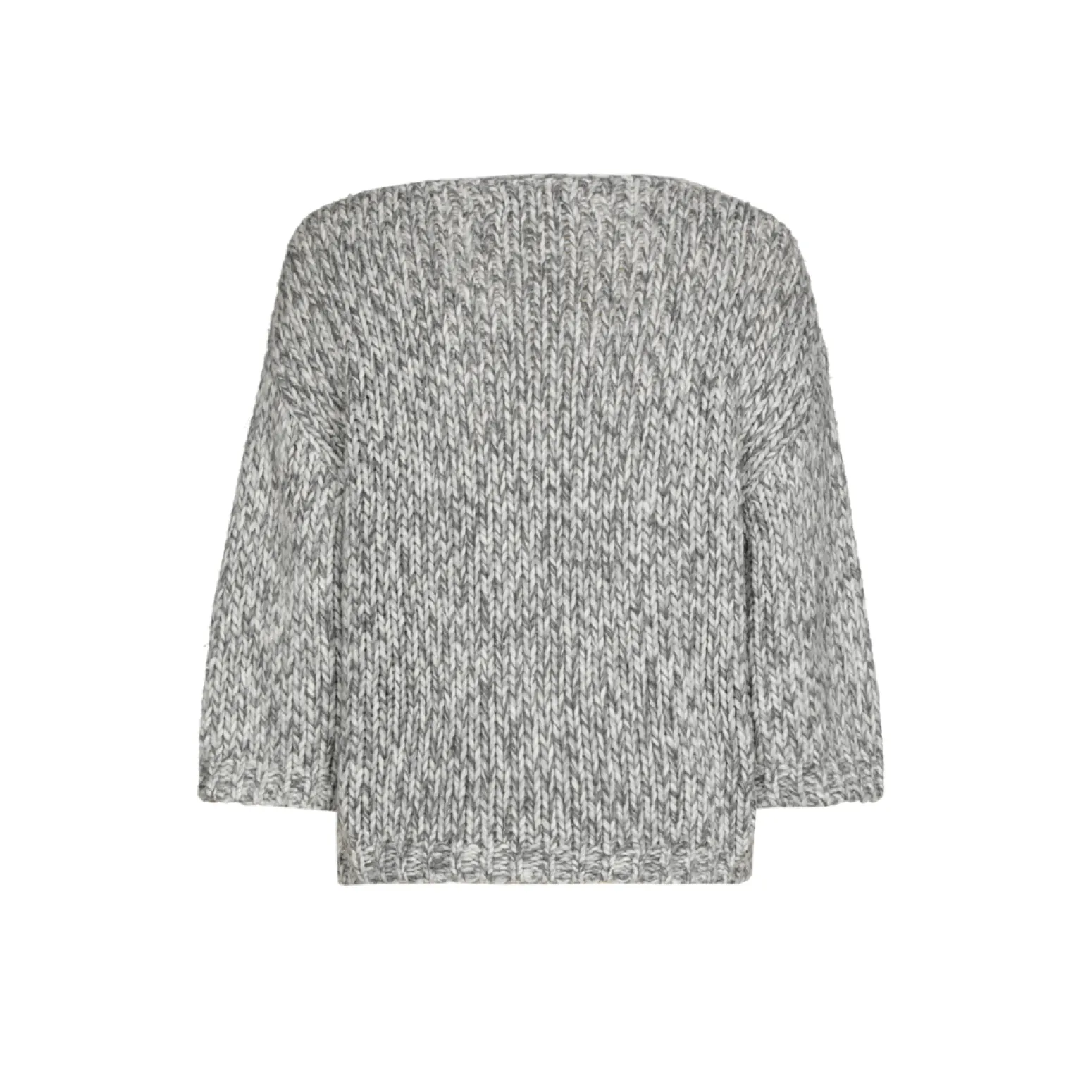 Grobstrick-Pullover mit Goldfaden-Detail
