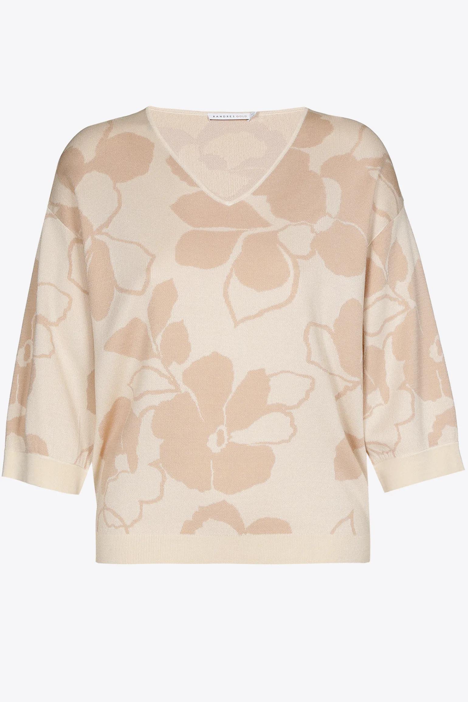 Großzügig geschnittener Pullover mit Blumenmuster