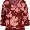 Großzügig geschnittener Pullover mit Blumenmuster