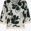 Großzügig geschnittener Pullover mit Blumenmuster