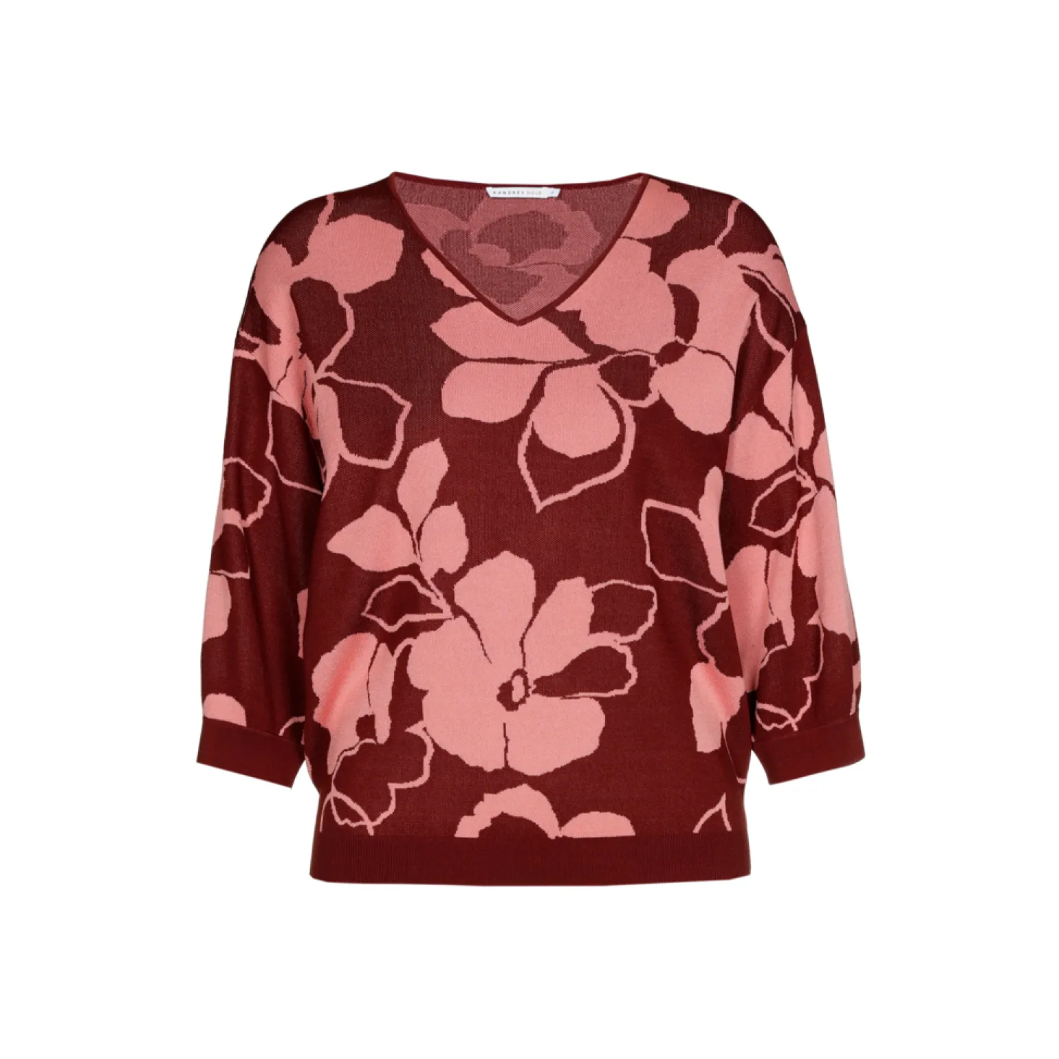 Großzügig geschnittener Pullover mit Blumenmuster