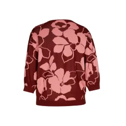 Großzügig geschnittener Pullover mit Blumenmuster