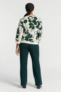 Großzügig geschnittener Pullover mit Blumenmuster