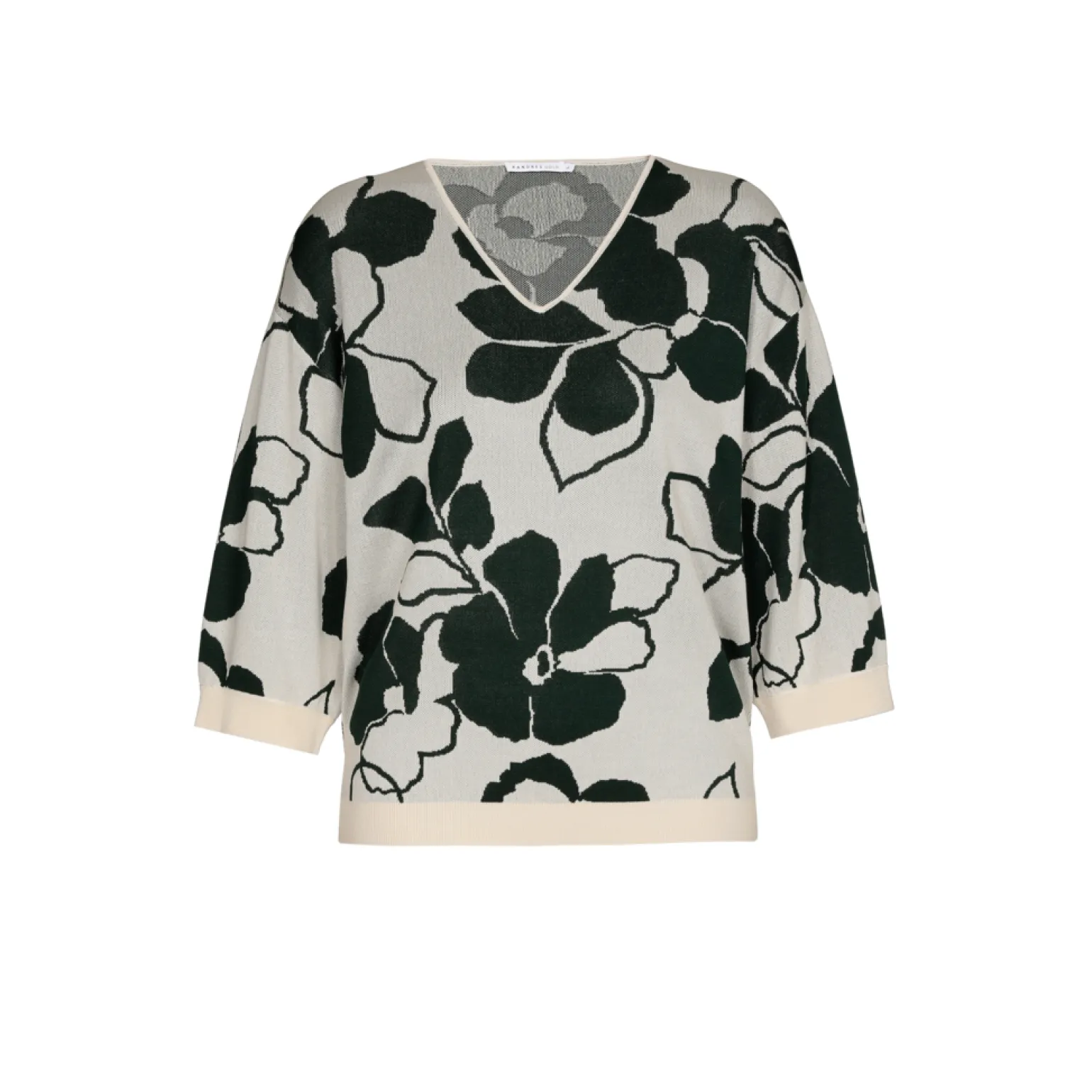 Großzügig geschnittener Pullover mit Blumenmuster