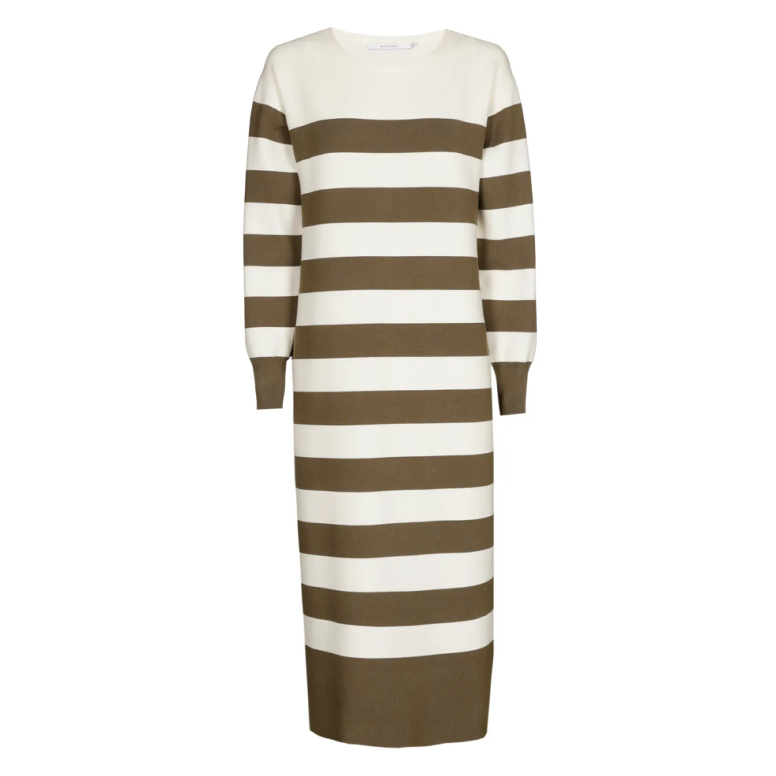 Halblanges Kleid mit Blockstreifen