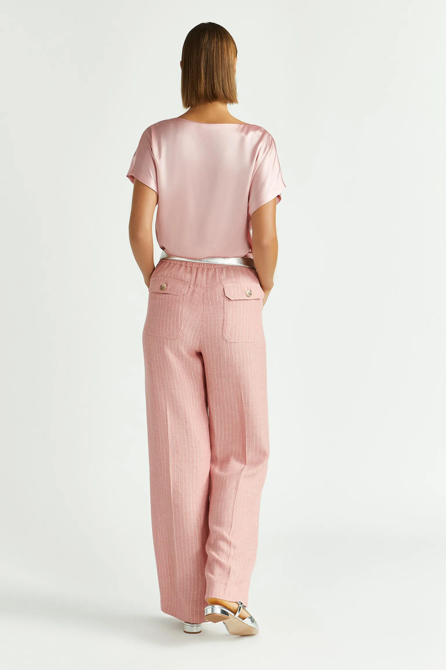Hose mit Lurex-Nadelstreifen