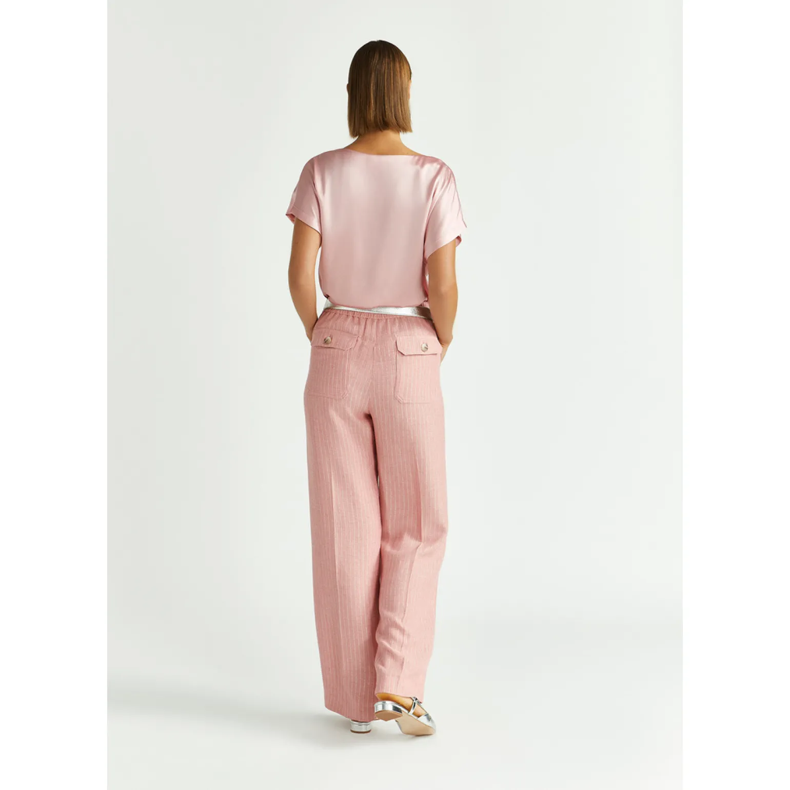 Hose mit Lurex-Nadelstreifen