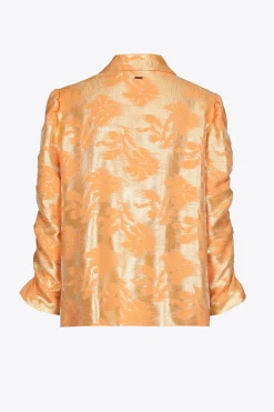 Jacquardbluse mit Blumenmuster