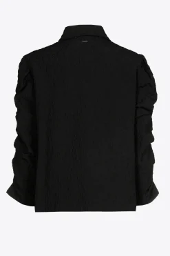 Jacquardbluse mit Blumenmuster
