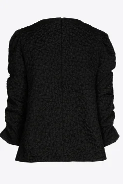 Jacquardbluse mit Blumenmuster