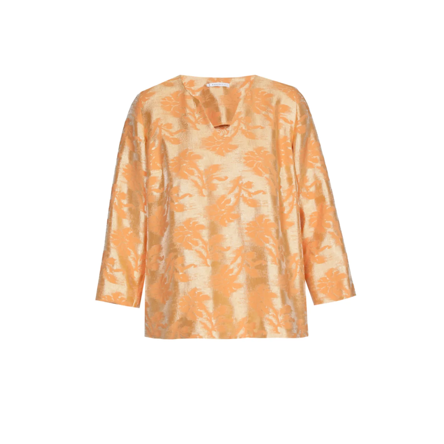 Jacquardbluse mit Blumenmuster