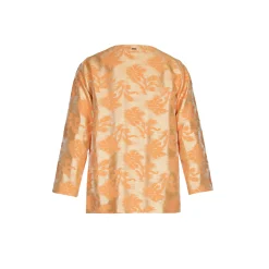 Jacquardbluse mit Blumenmuster