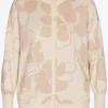 Jacquard-Cardigan mit Blumenmuster