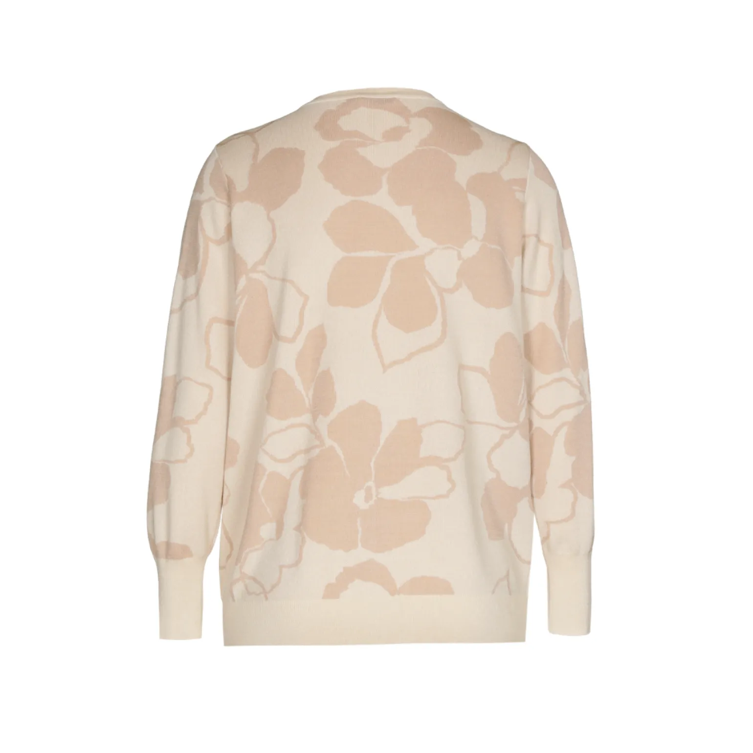 Jacquard-Cardigan mit Blumenmuster