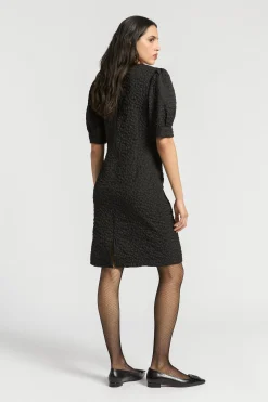 Jacquardkleid mit Blumenmuster