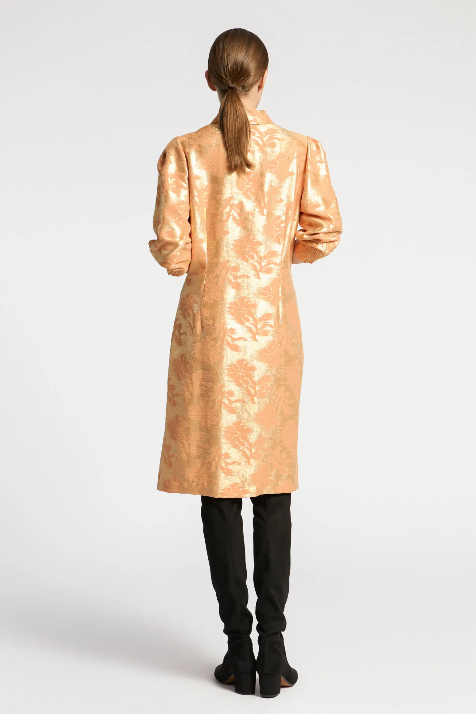 Jacquardkleid mit Blumenmuster