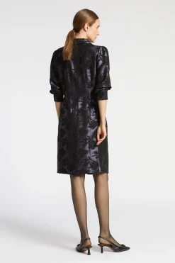 Jacquardkleid mit Blumenmuster