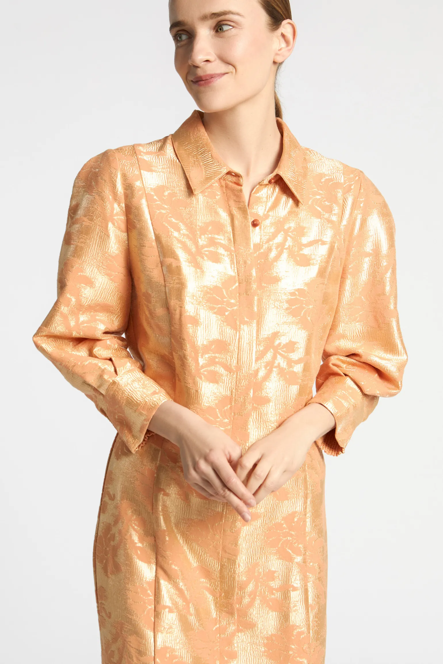 Jacquardkleid mit Blumenmuster