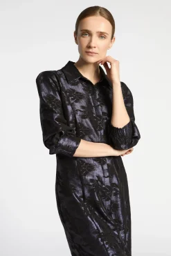 Jacquardkleid mit Blumenmuster
