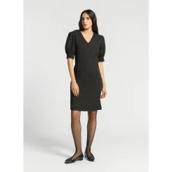 Jacquardkleid mit Blumenmuster