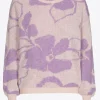 Jacquard-Strick mit Blumenmuster