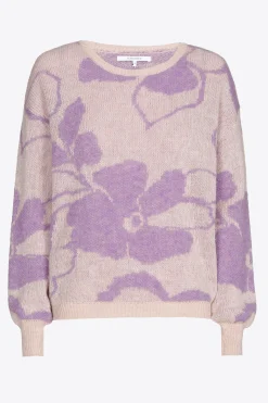 Jacquard-Strick mit Blumenmuster