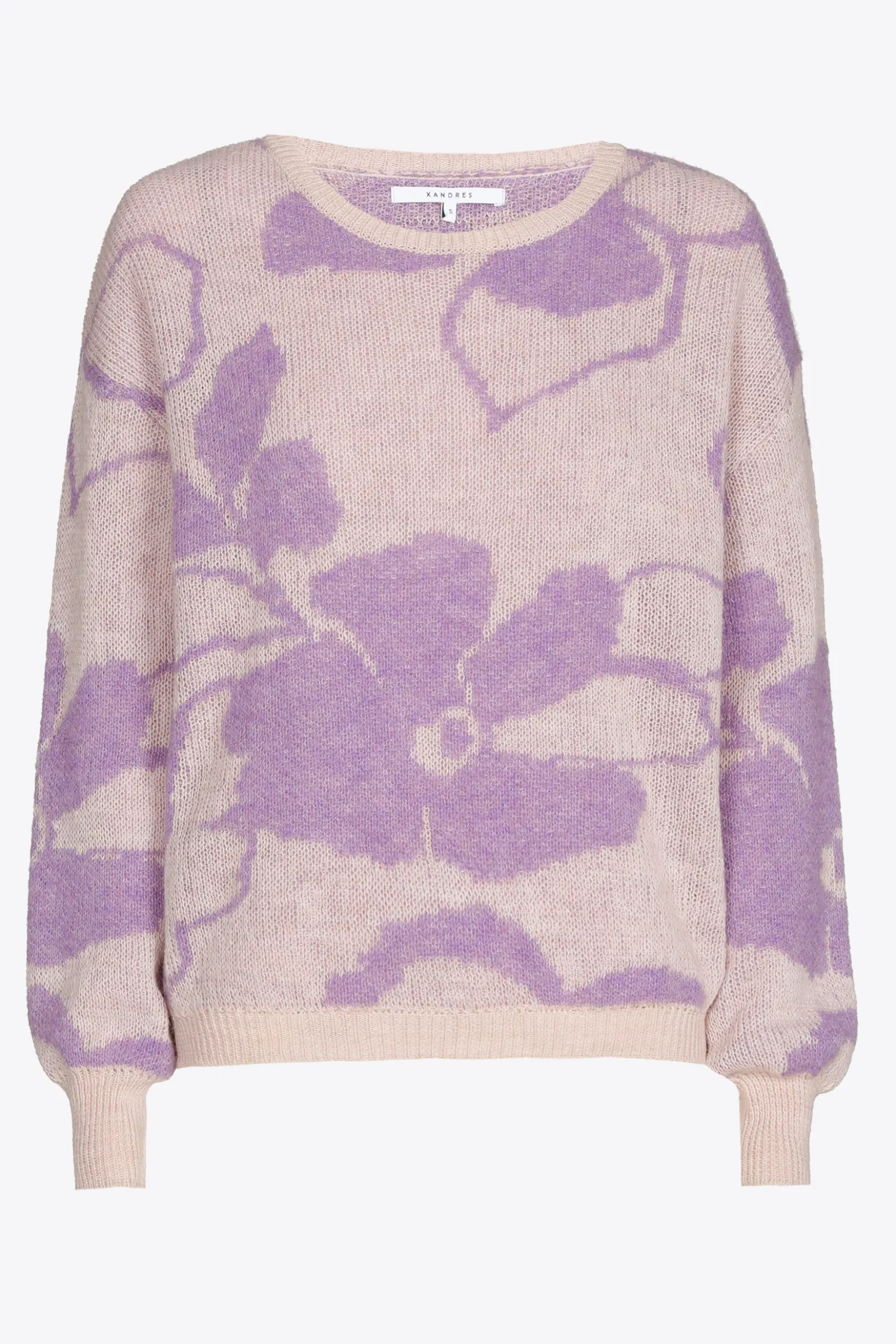 Jacquard-Strick mit Blumenmuster