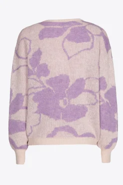 Jacquard-Strick mit Blumenmuster