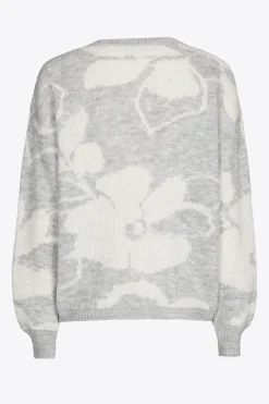 Jacquard-Strick mit Blumenmuster