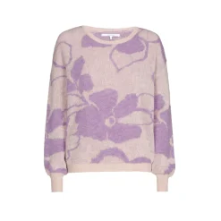 Jacquard-Strick mit Blumenmuster