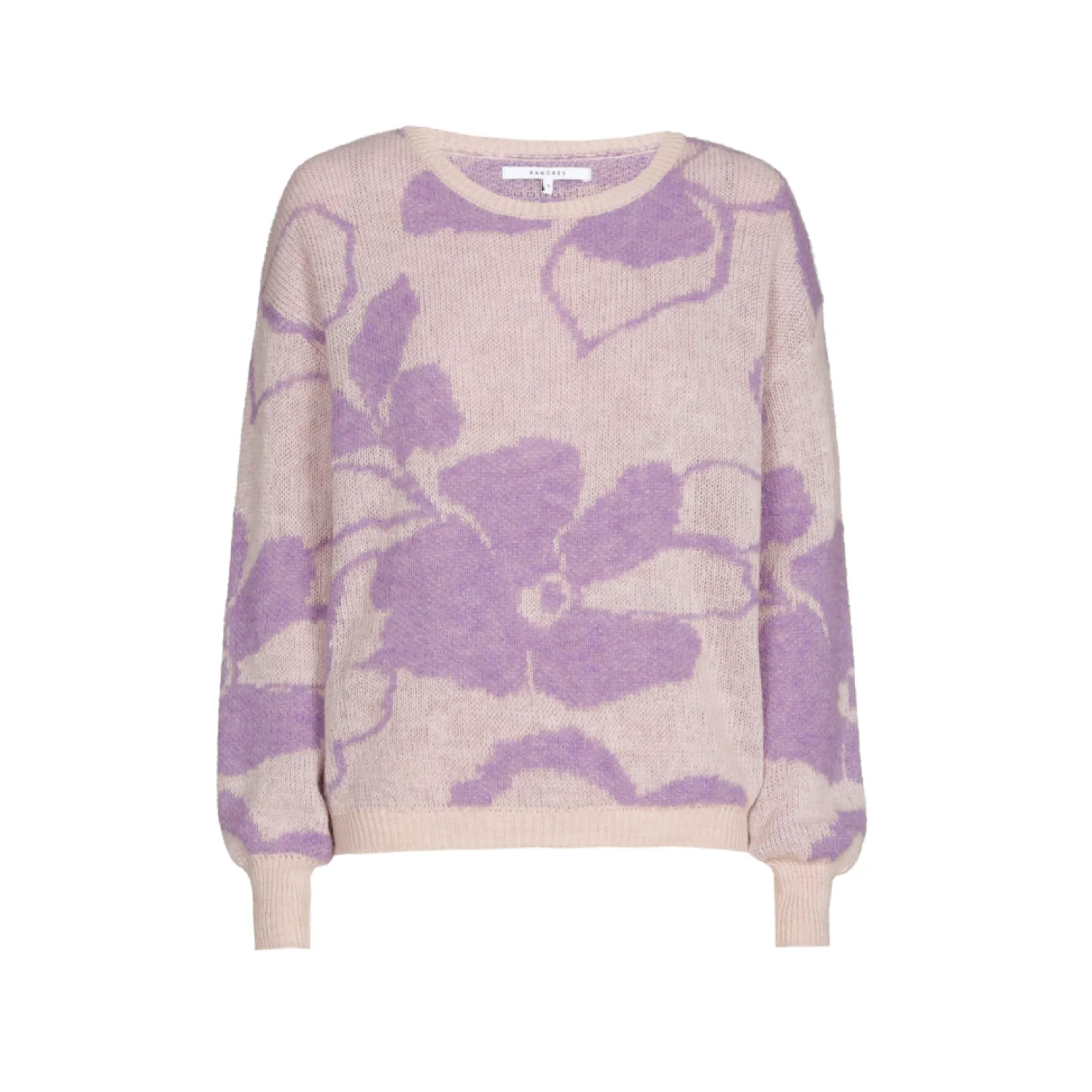Jacquard-Strick mit Blumenmuster