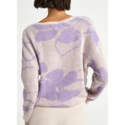 Jacquard-Strick mit Blumenmuster