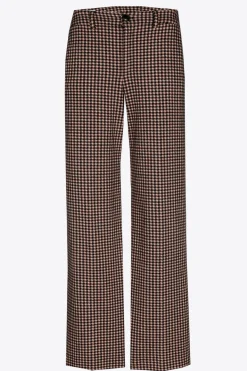 Karierte Hose mit weitem Bein