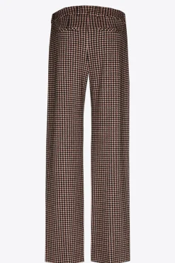 Karierte Hose mit weitem Bein