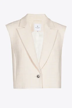 Karierter ärmelloser Blazer