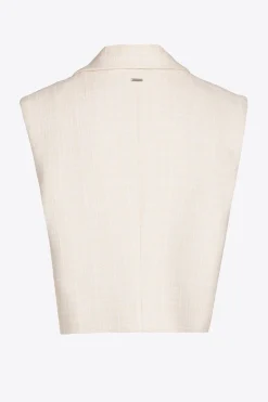 Karierter ärmelloser Blazer