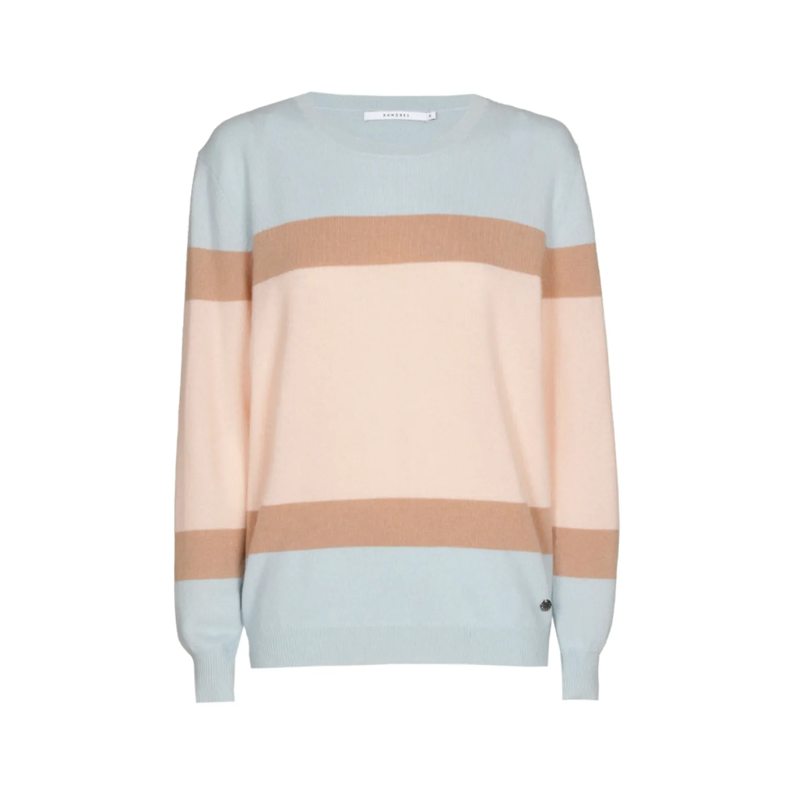 Kaschmirpullover mit Farbblockmuster