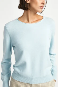 Kaschmirpullover mit Rundhalsausschnitt