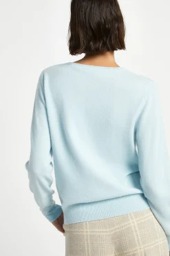 Kaschmirpullover mit Rundhalsausschnitt